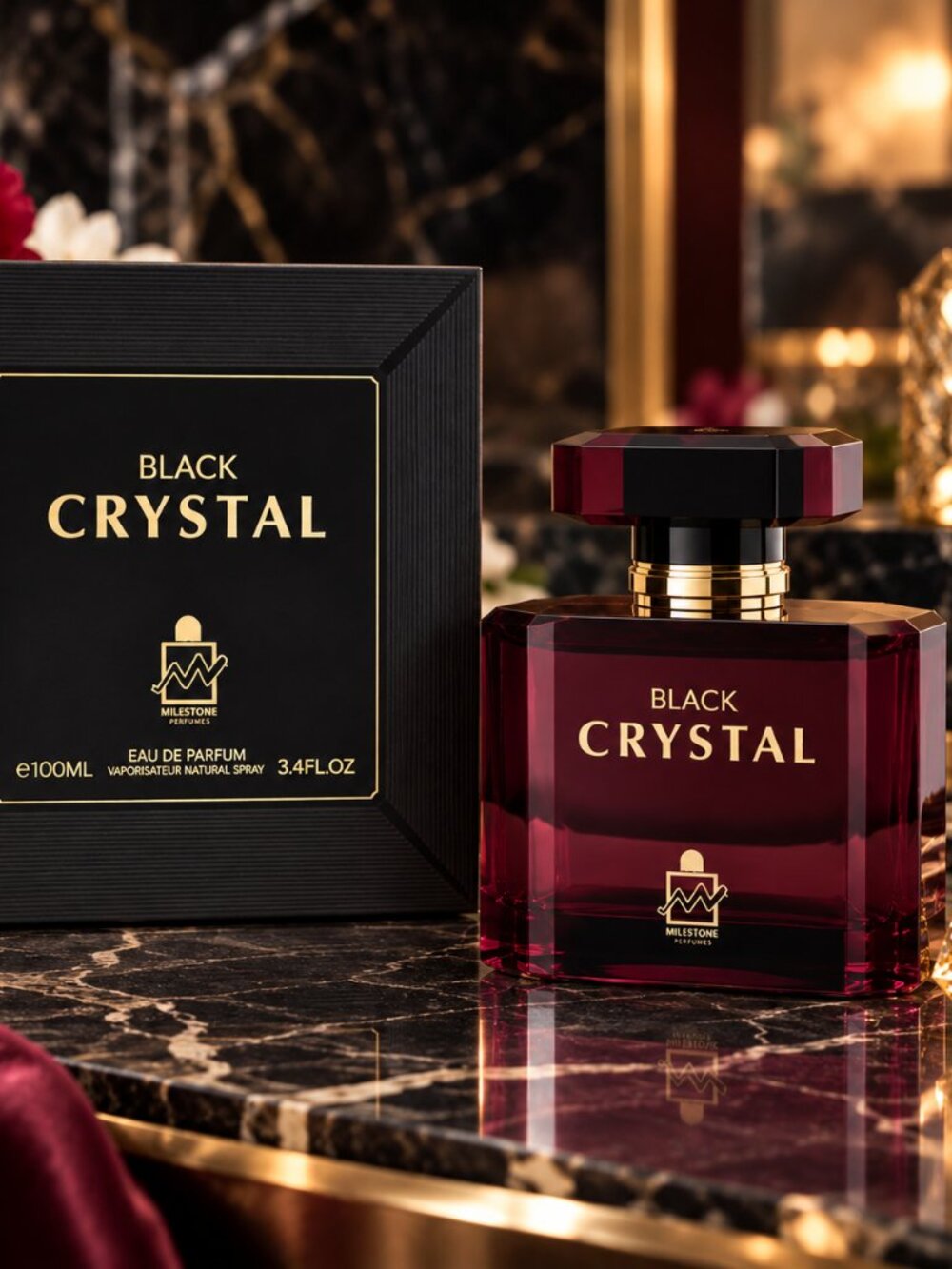 Black Crystal EDP By Milestone For Women 3.4 OZ